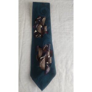 Chez Roffe Men's Emerald Green Silk Tie 59"x4" SKU 2804
